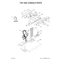 Whirlpool 7MWGD2150EN1 top and console parts diagram