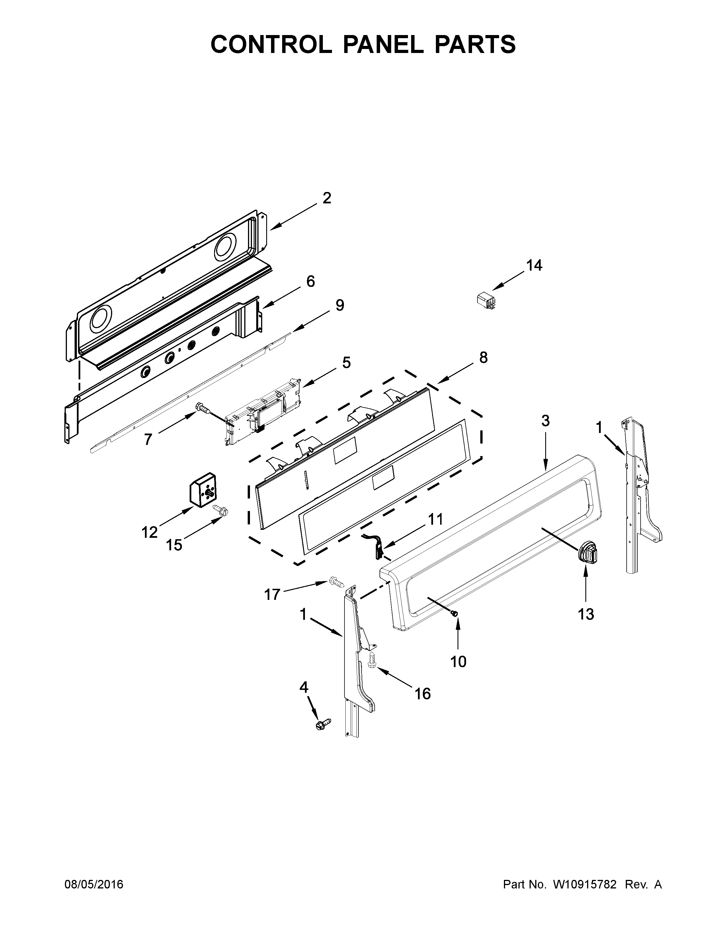 Ikea YIES900DS03 control panel parts diagram