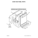 Jenn-Air JDB1255AWW2 door and panel parts diagram