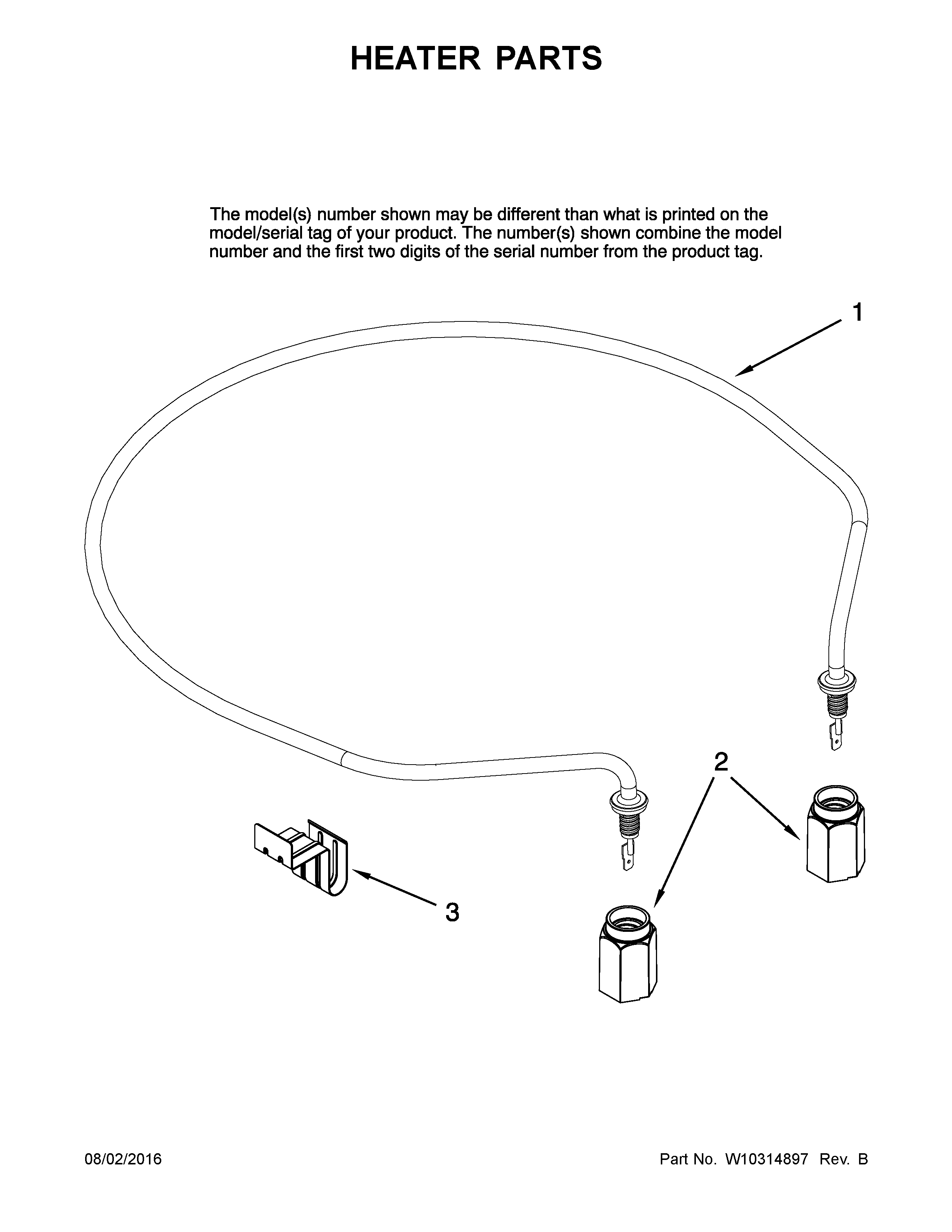 Jenn-Air JDB1255AWW2 heater parts diagram