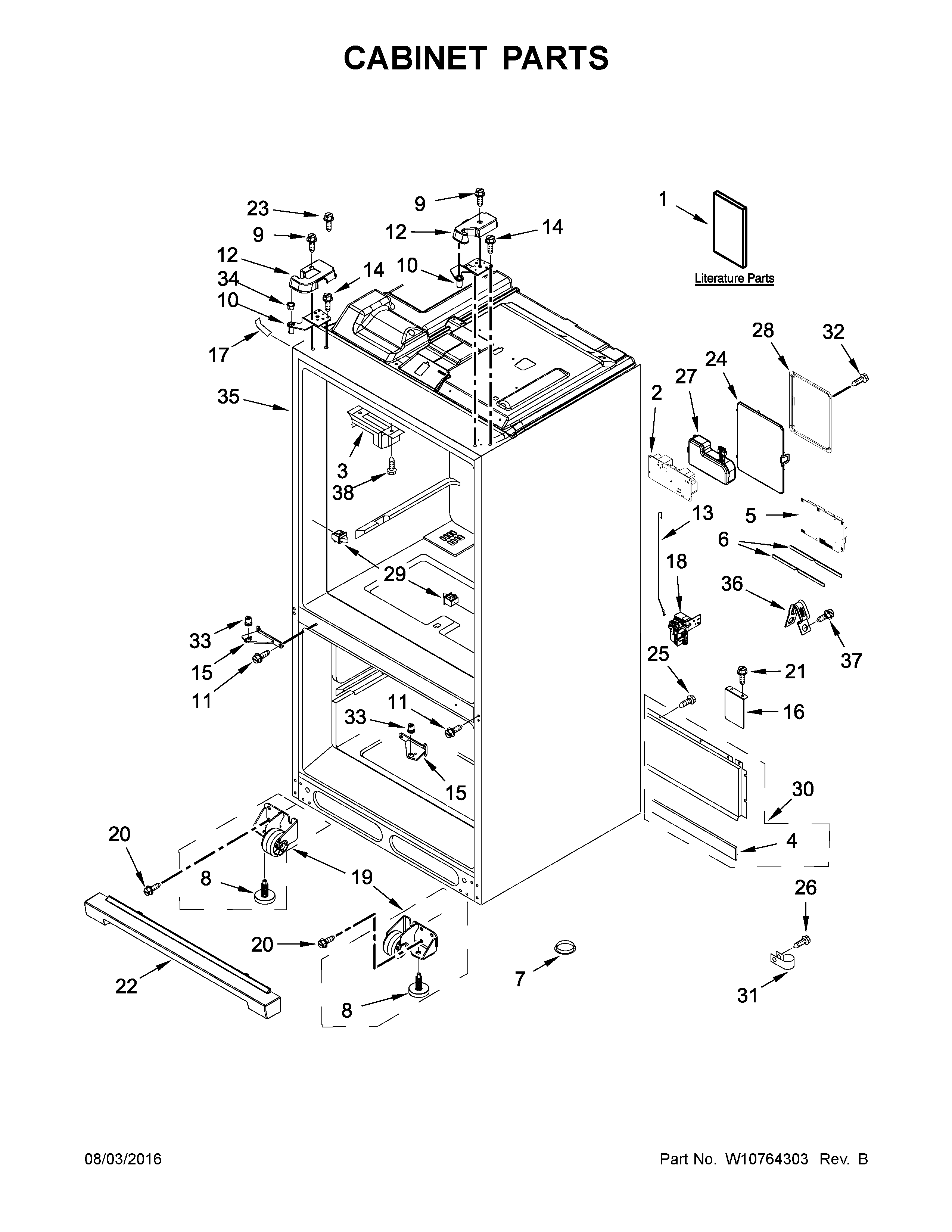 Jenn-Air JFX2897DRP00 cabinet parts diagram