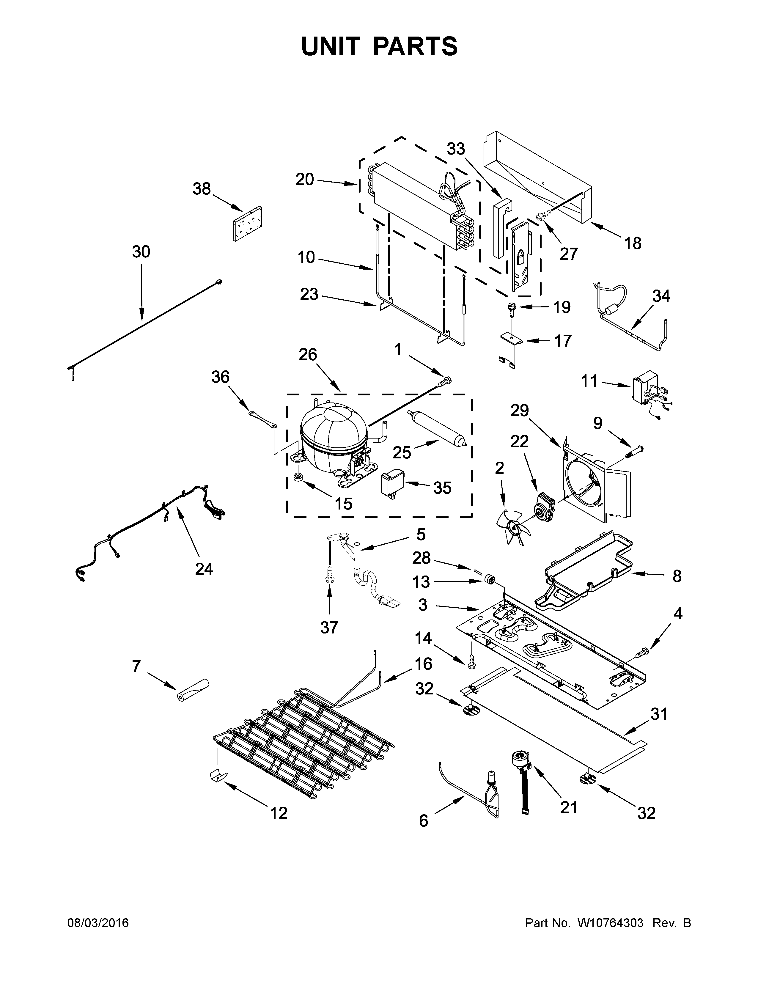 Jenn-Air JFX2897DRP00 unit parts diagram