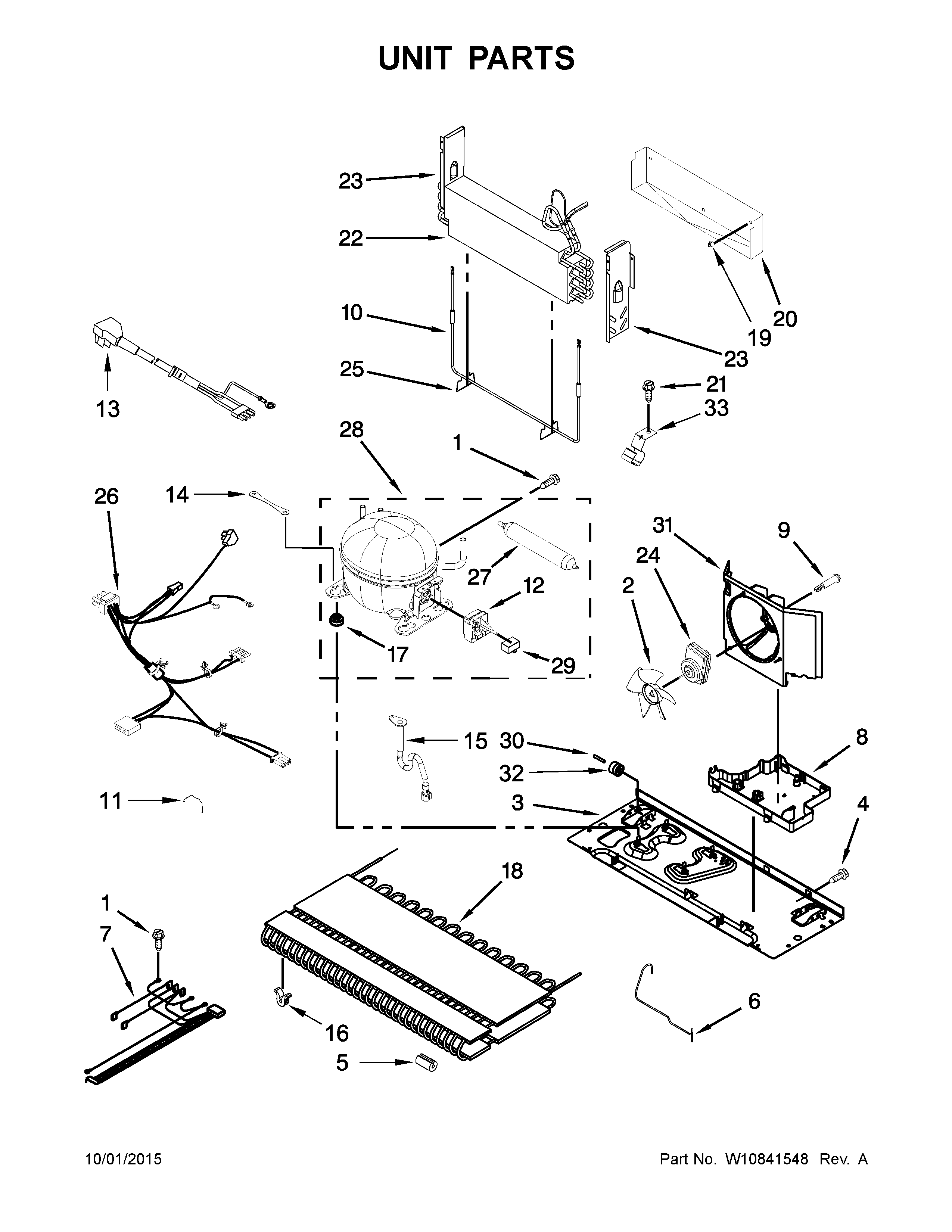 Whirlpool 5GBB1958EW00 unit parts diagram