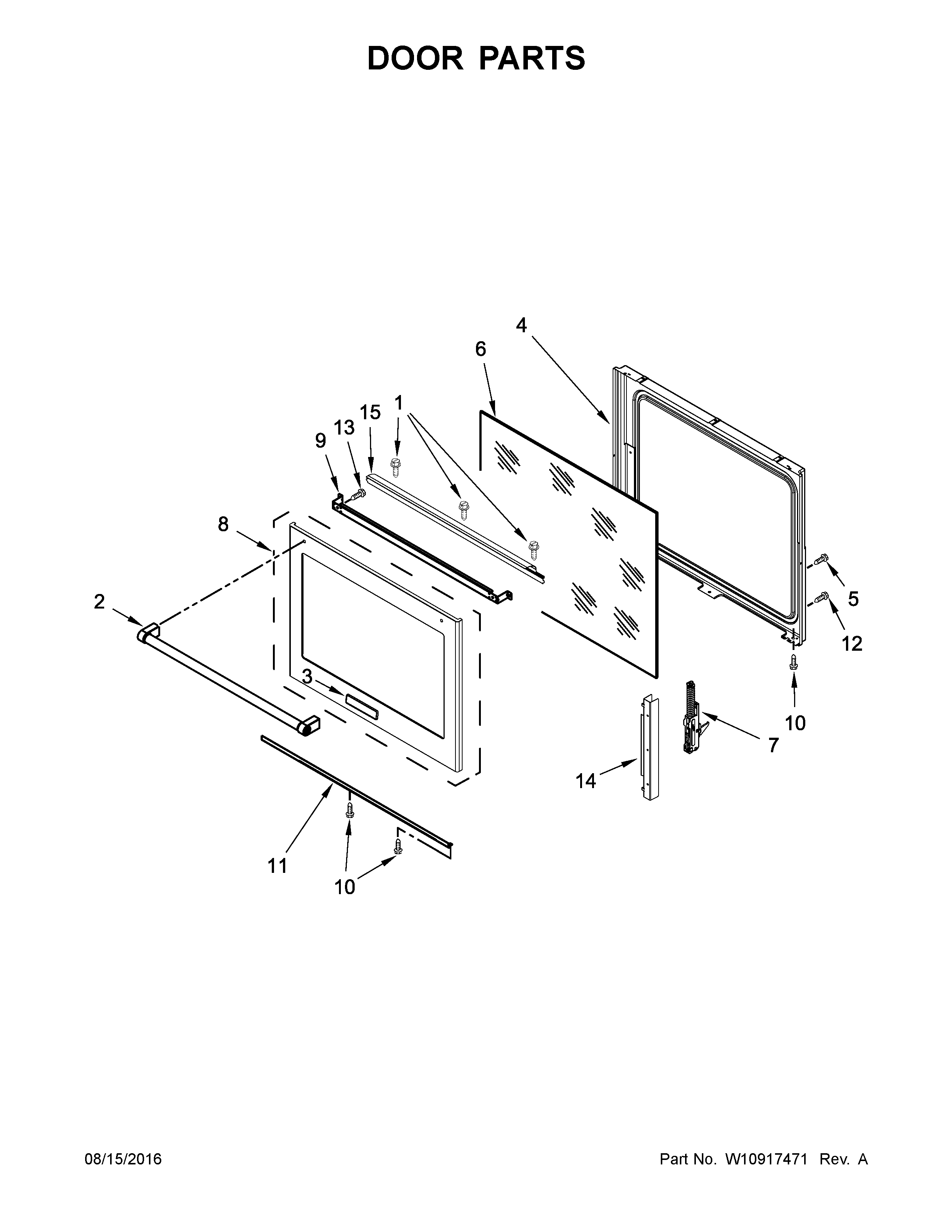 KitchenAid KSEB900ESS1 door parts diagram
