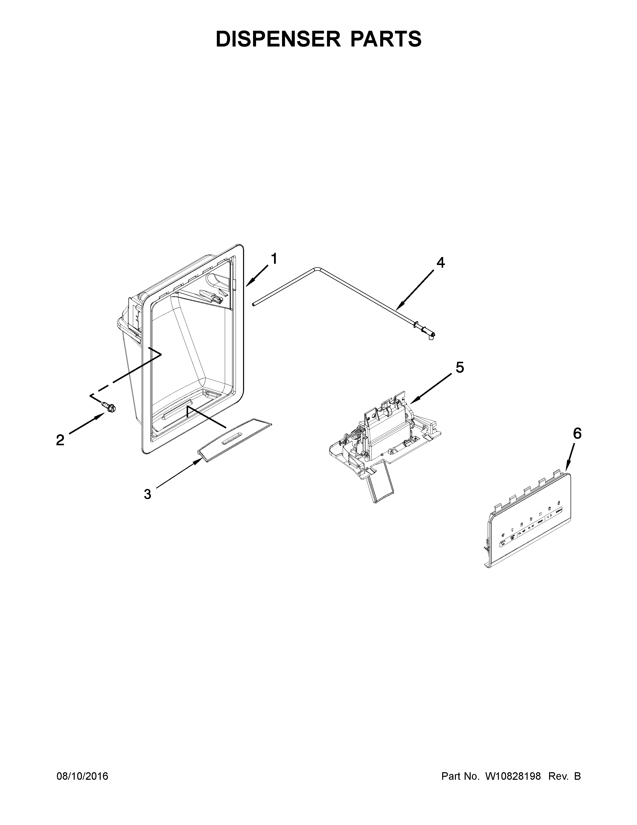 Amana ASD2575BRB03 dispenser parts diagram