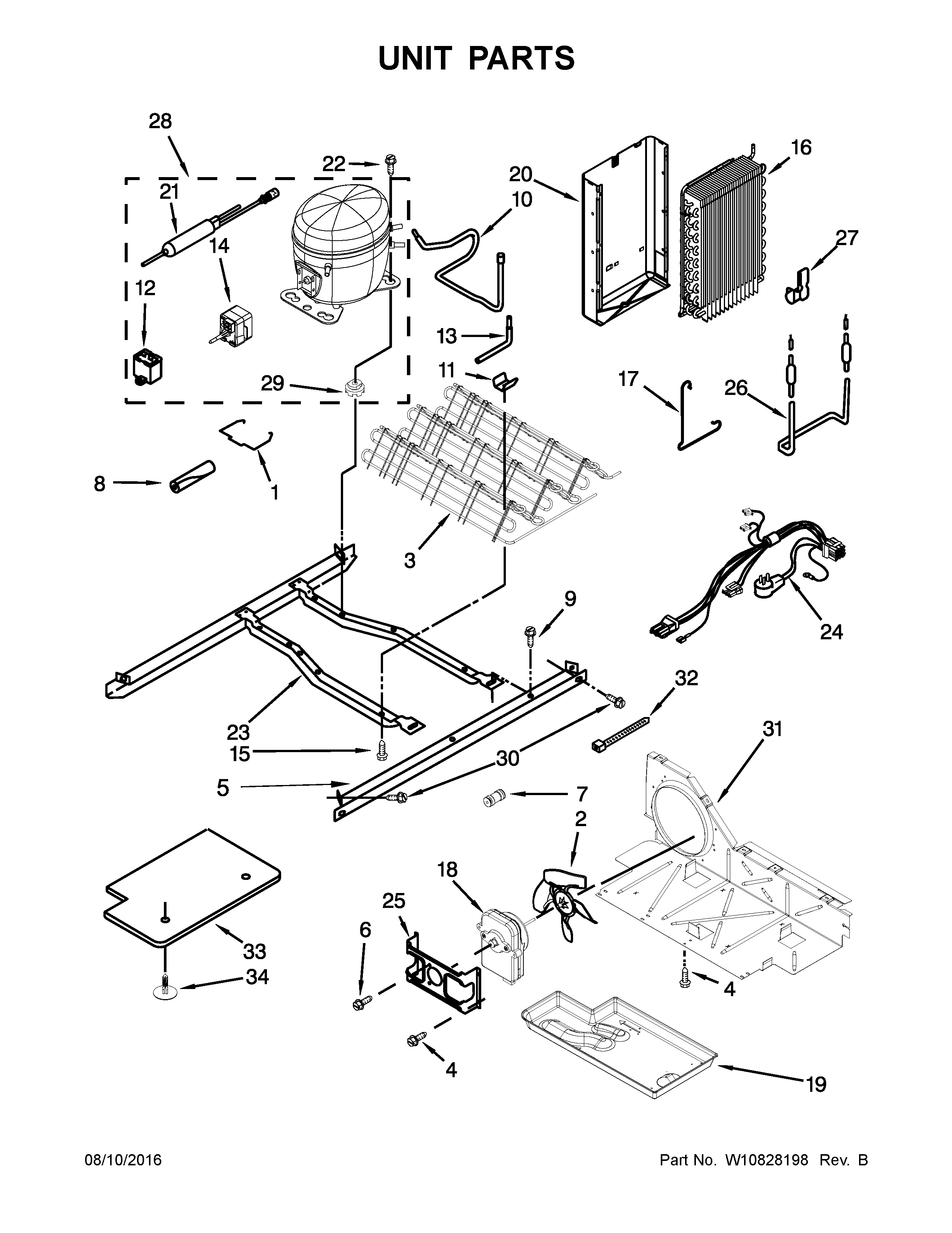 Amana ASD2575BRB03 unit parts diagram