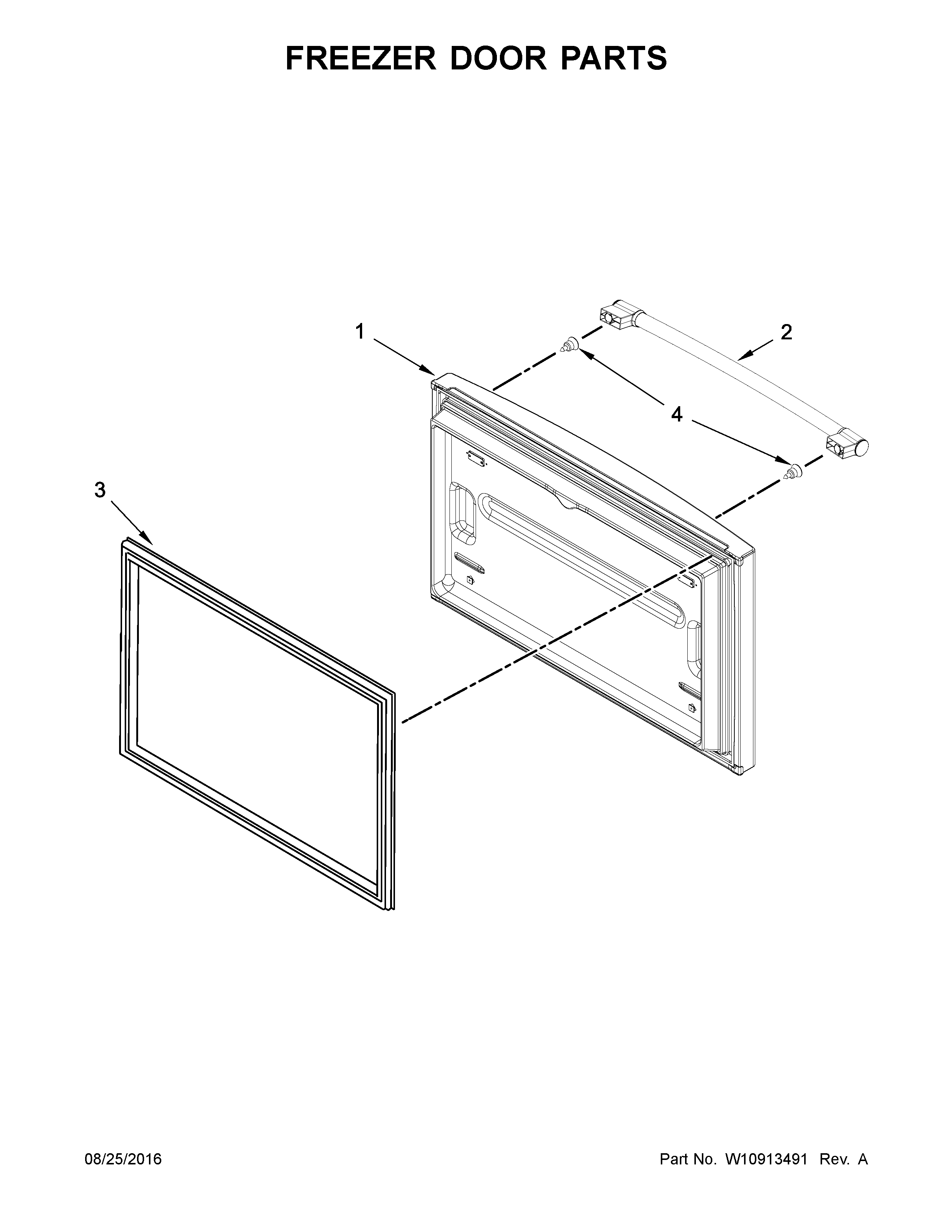 Maytag MFF2258FEZ00 freezer door parts diagram