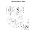 Whirlpool WRF560SEYB00 liner and icemaker parts diagram