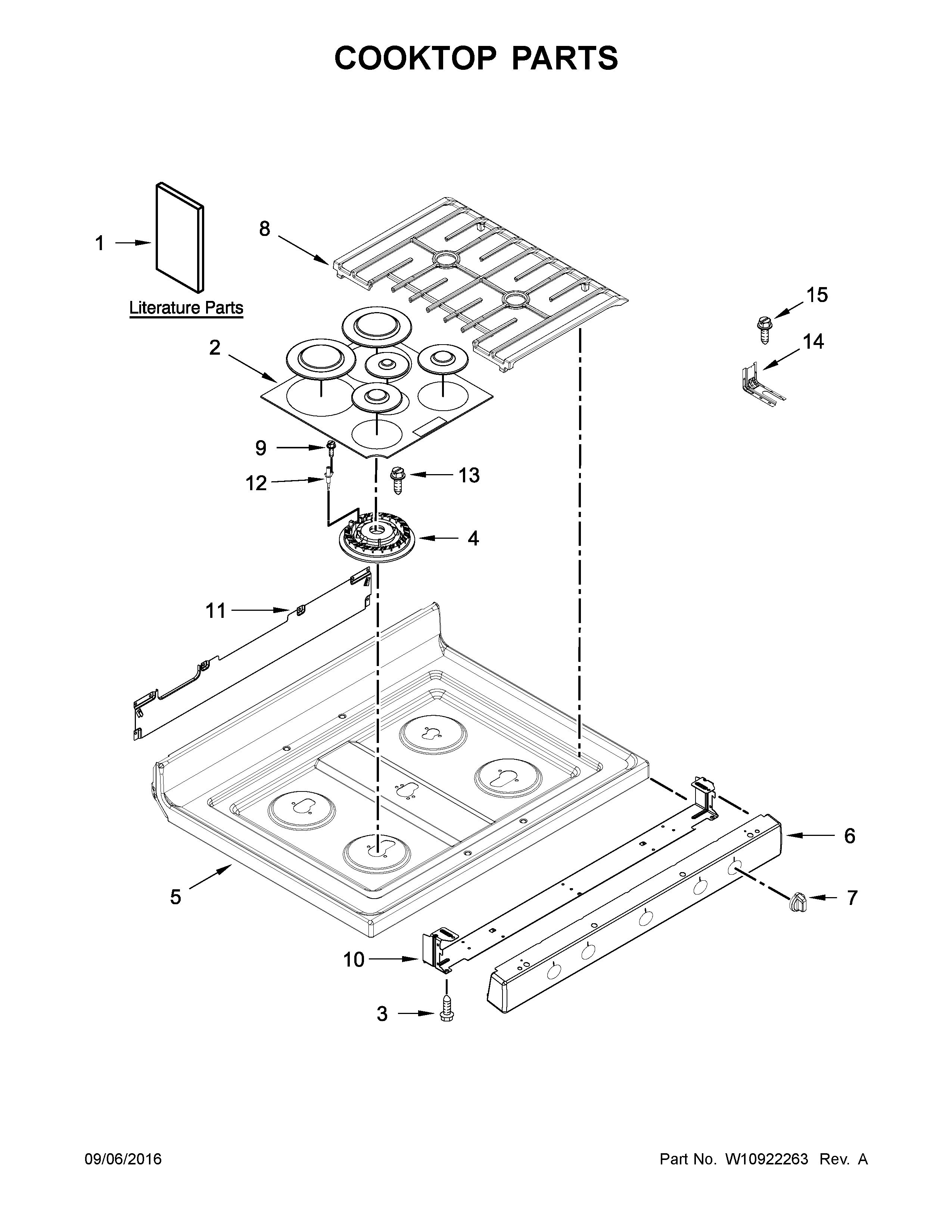 Maytag MGR8700DB3 cooktop parts diagram