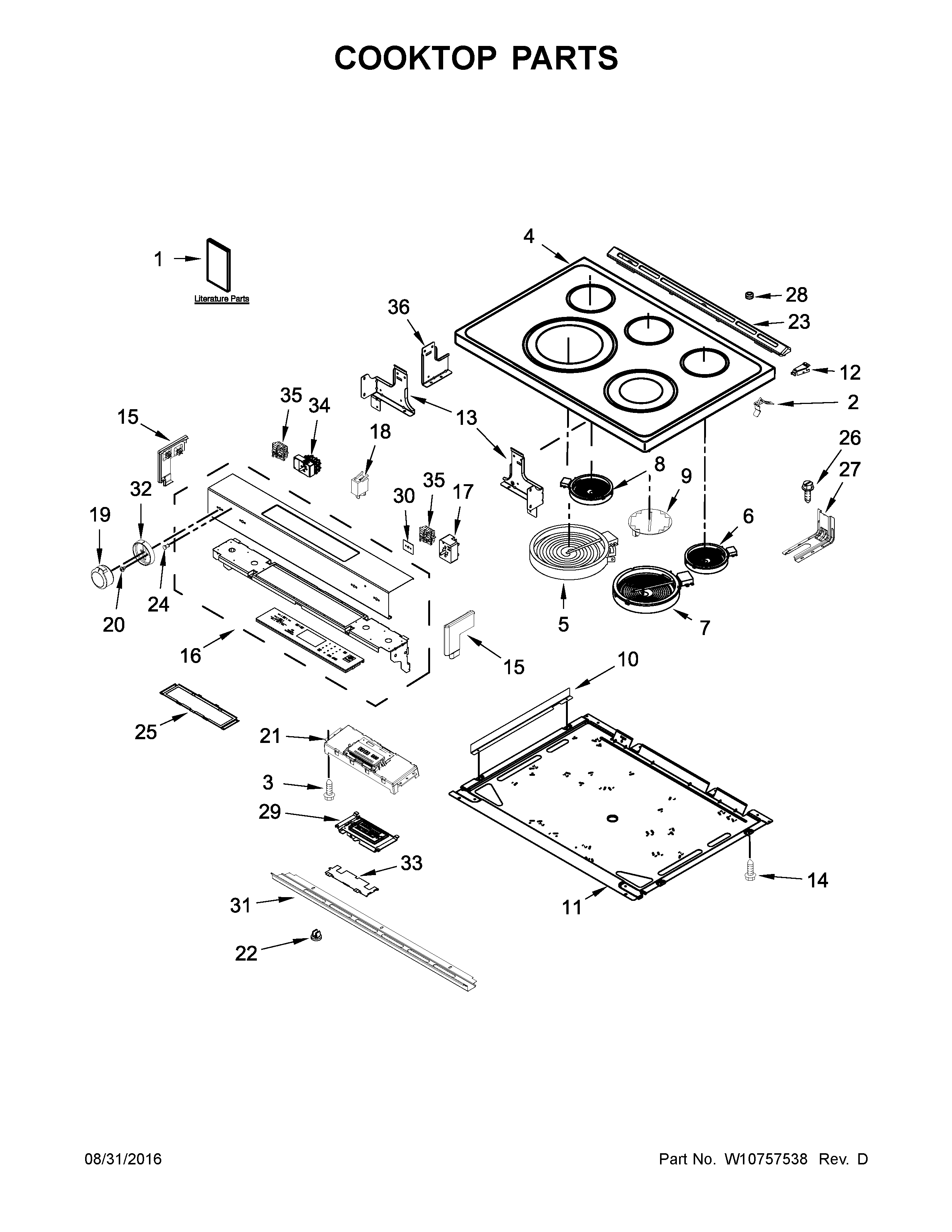 KitchenAid KSEB900EBL0 cooktop parts diagram