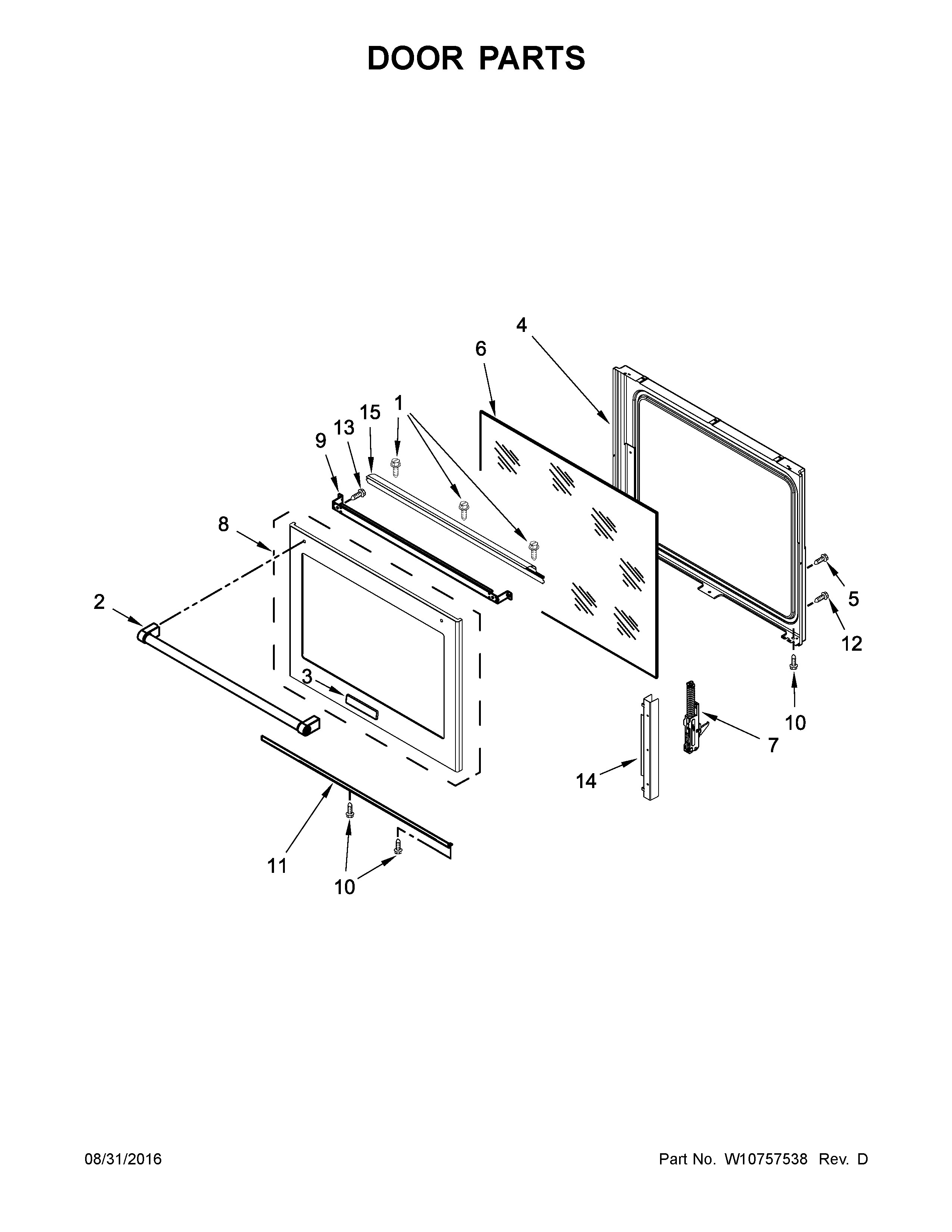 KitchenAid KSEB900EBL0 door parts diagram