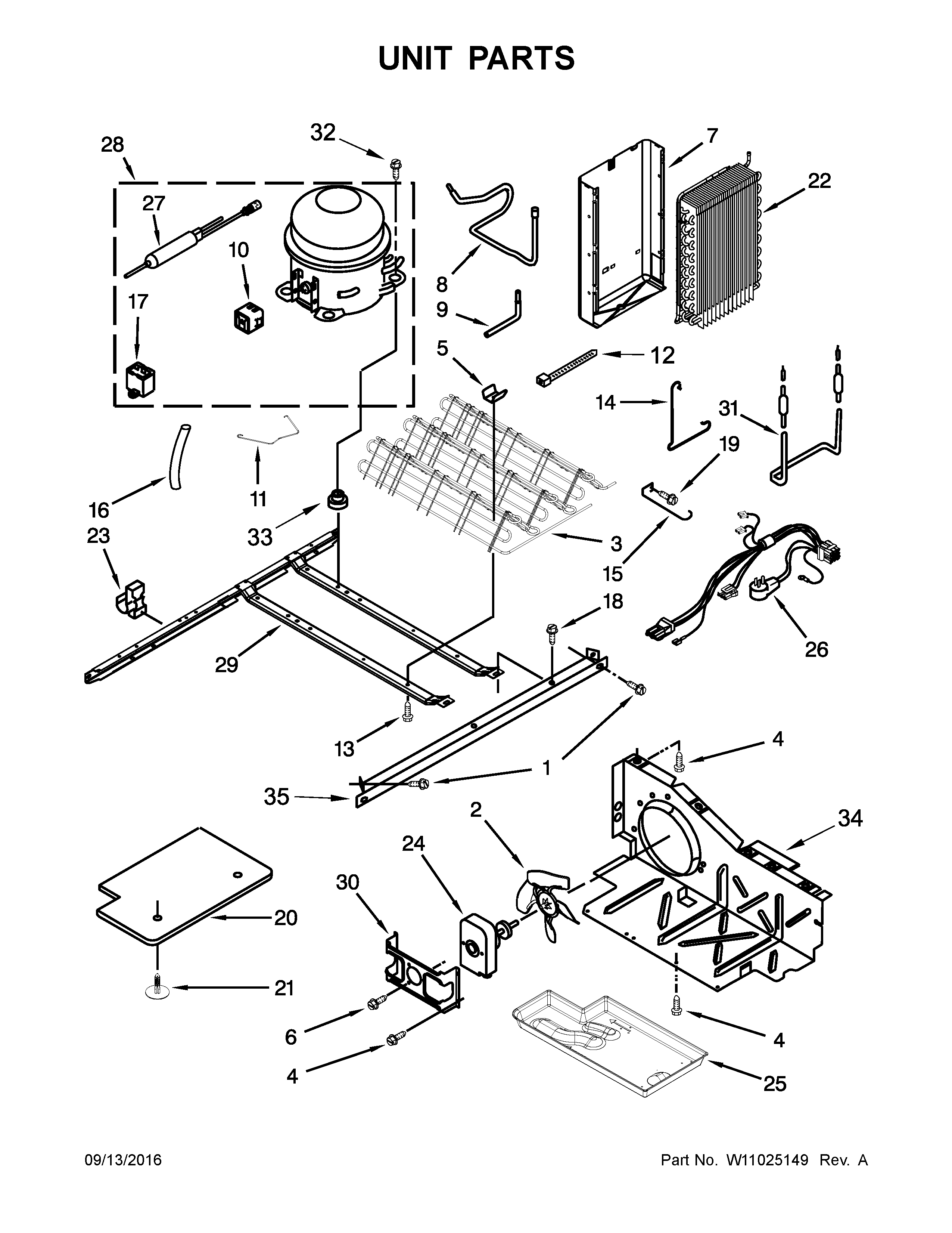 Whirlpool WRS325FNAW00 unit parts diagram