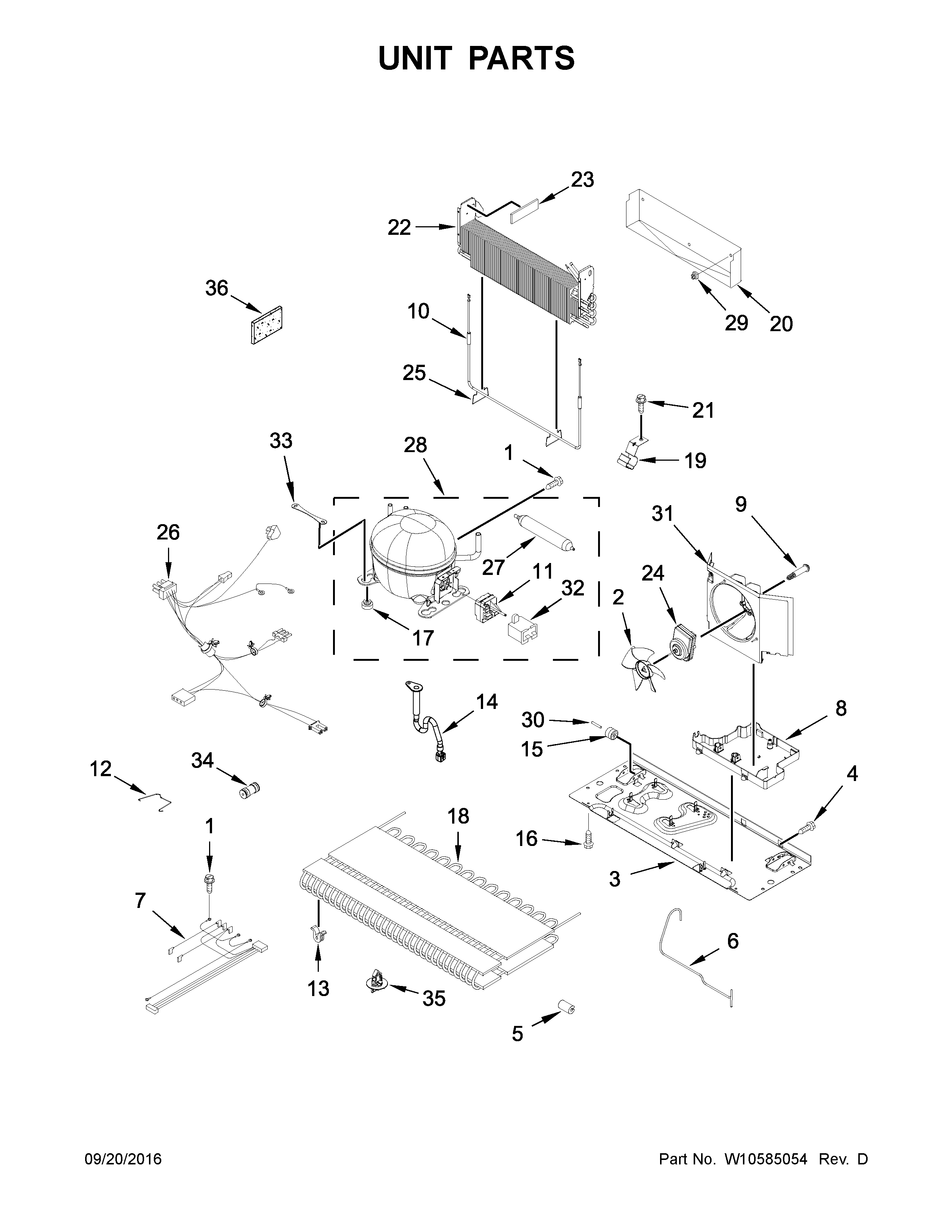 Whirlpool WRX735SDBM00 unit parts diagram