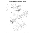 Whirlpool WRX735SDBM00 icemaker & ice container parts diagram
