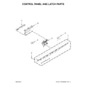 KitchenAid KDTM354ESS1 control panel and latch parts diagram