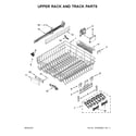 KitchenAid KDTM354EBS1 upper rack and track parts diagram