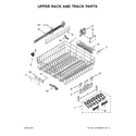 KitchenAid KDTM354ESS1 upper rack and track parts diagram