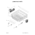 KitchenAid KDTM354EBS1 lower rack parts diagram