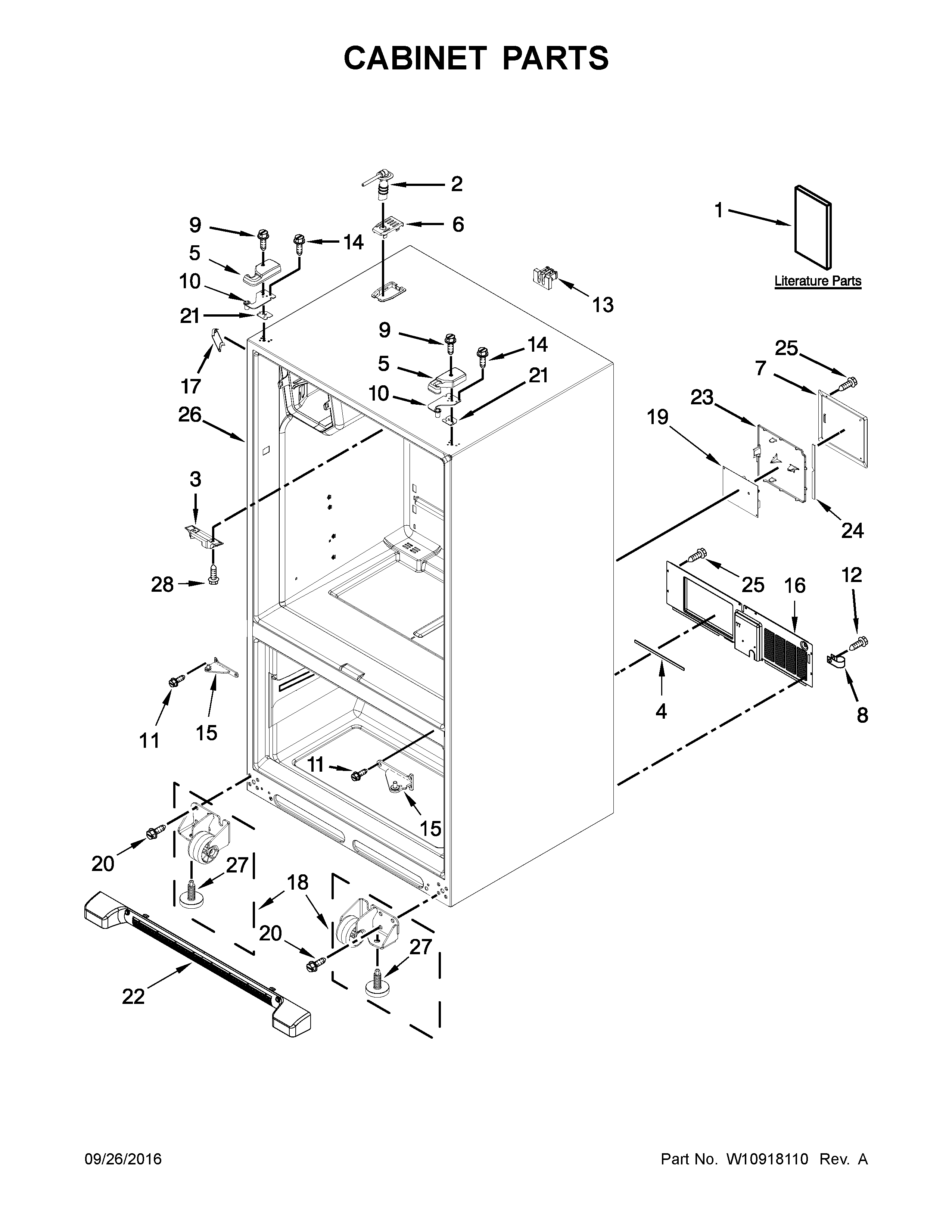 Maytag MFI2269FRB00 cabinet parts diagram