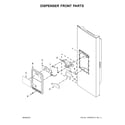 Maytag MFI2269FRW00 dispenser front parts diagram