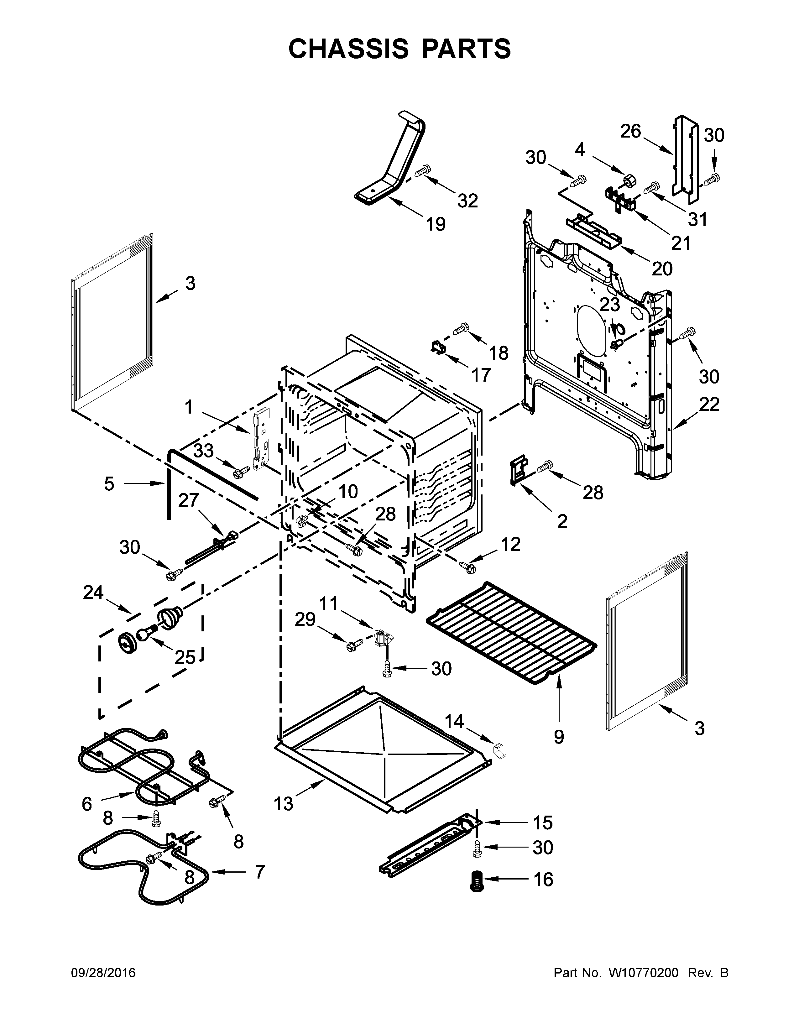 Whirlpool WFE320M0EB0 chassis parts diagram