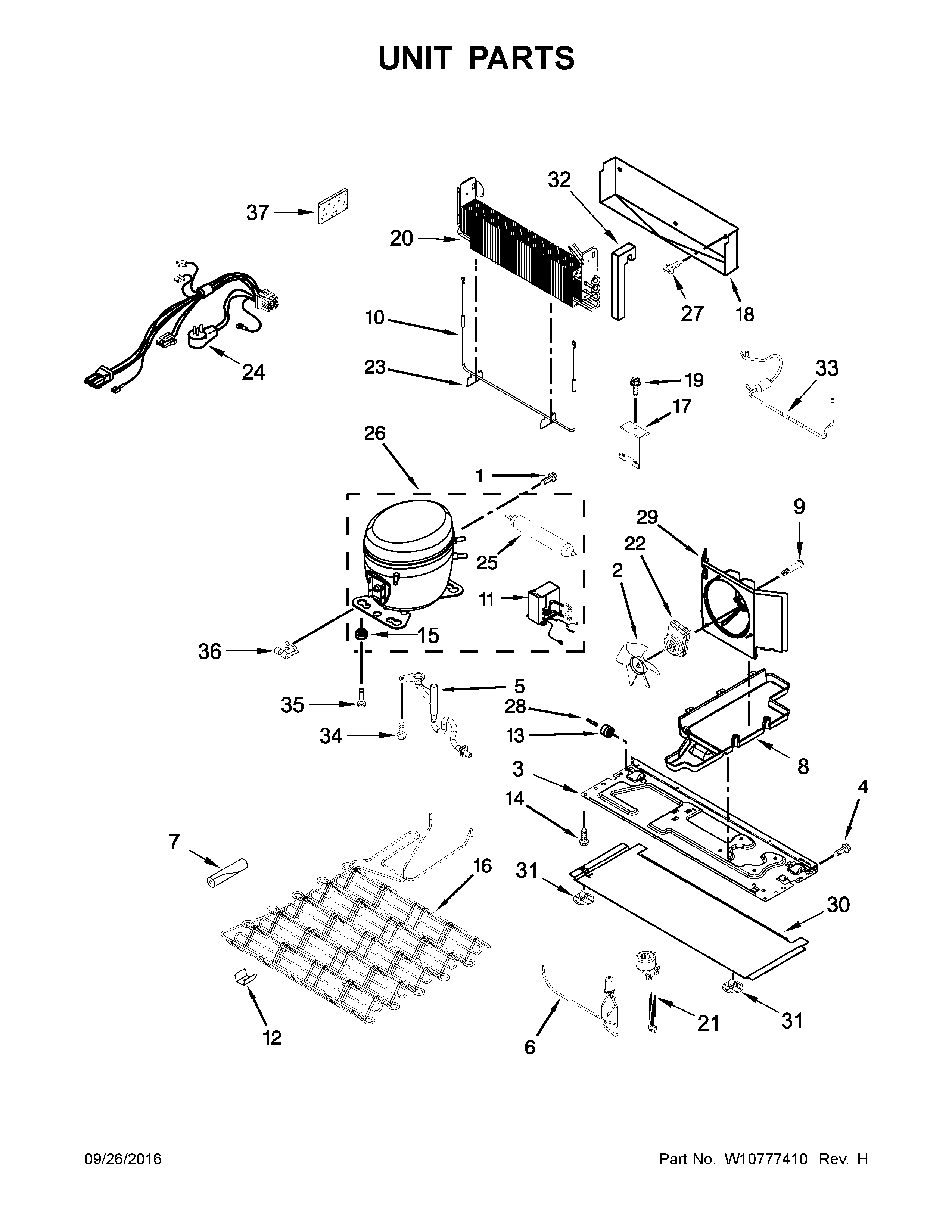 KitchenAid KRMF606ESS00 unit parts diagram