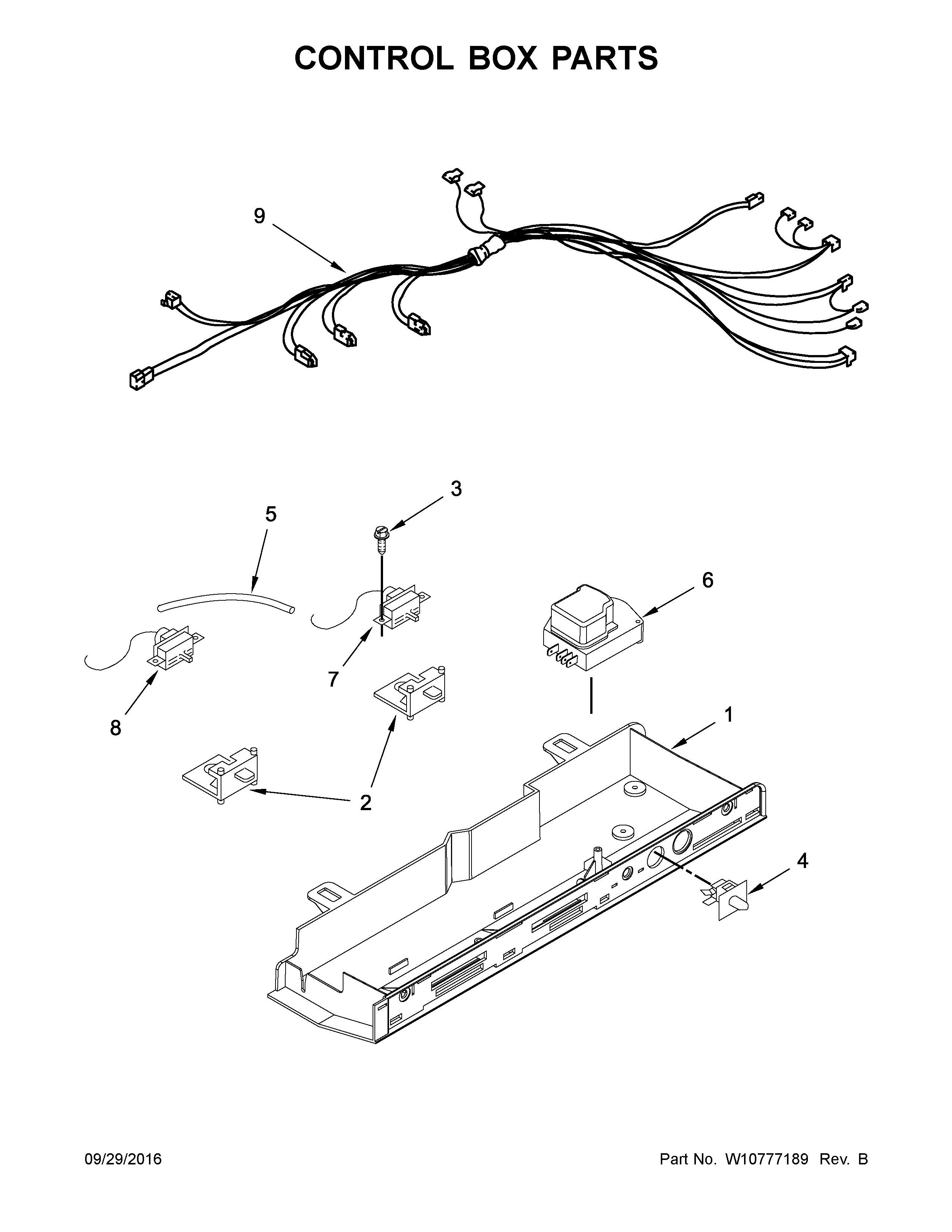 Maytag 5MSF25N4BA02 control box parts diagram