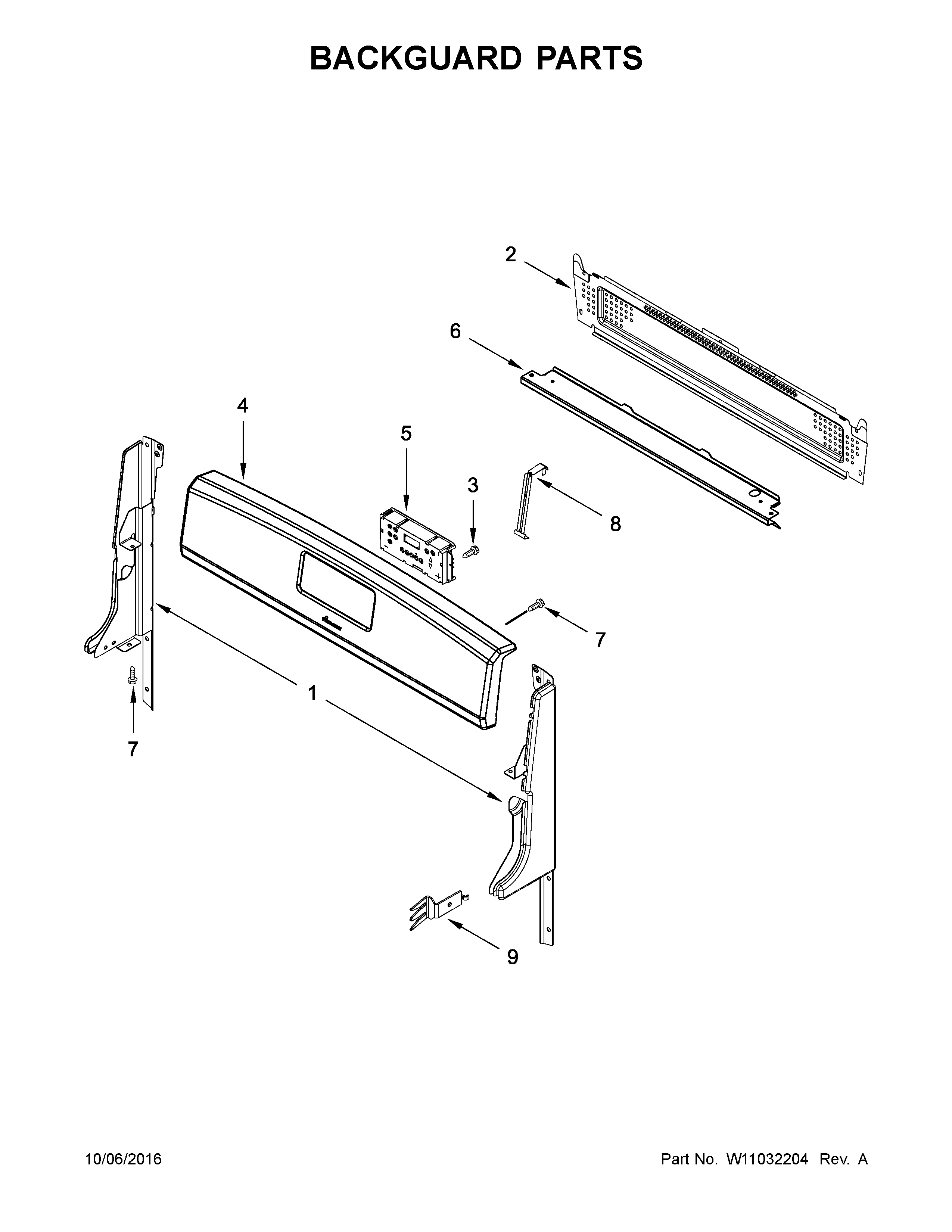 Amana AGR5330BAB1 backguard parts diagram