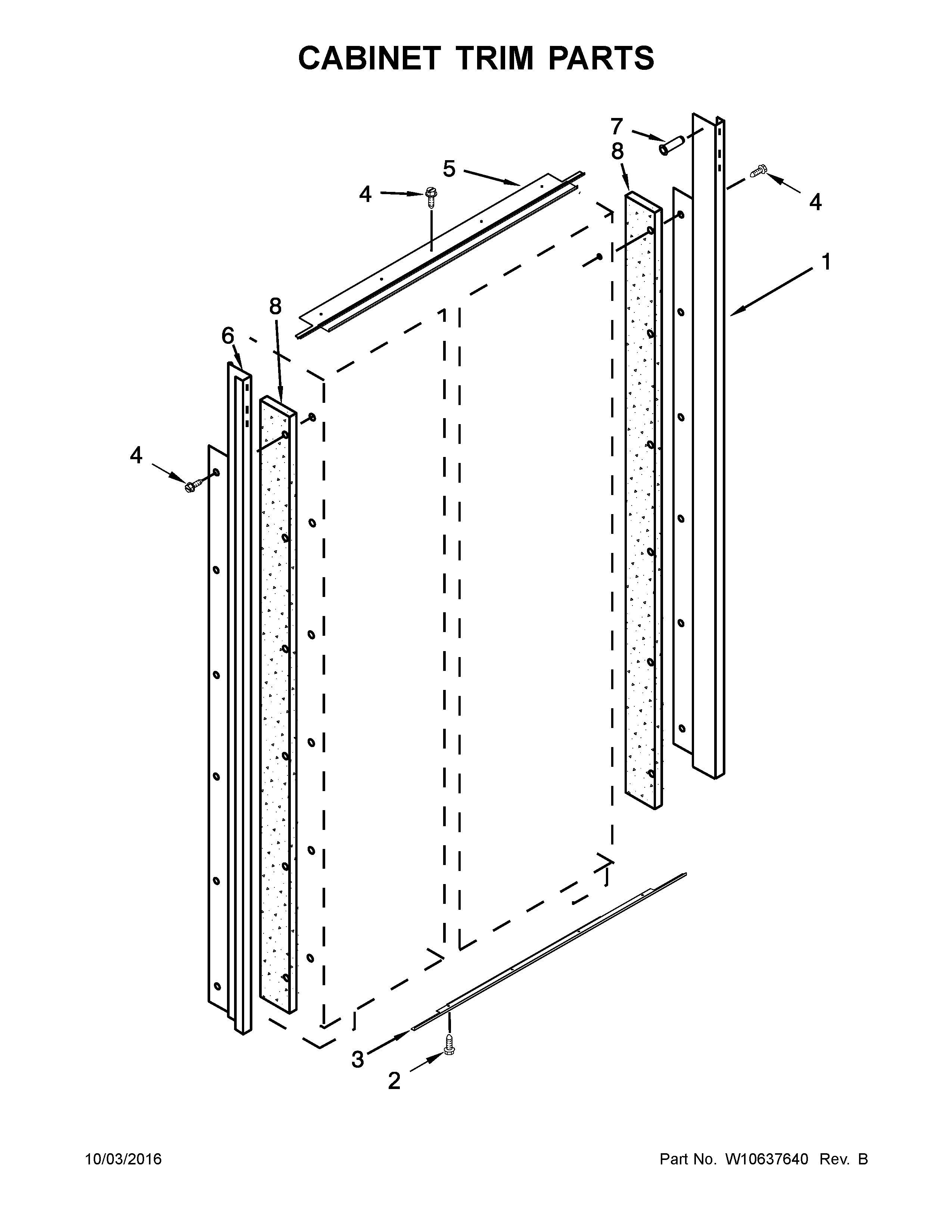 KitchenAid KSSC48QVS06 cabinet trim parts diagram