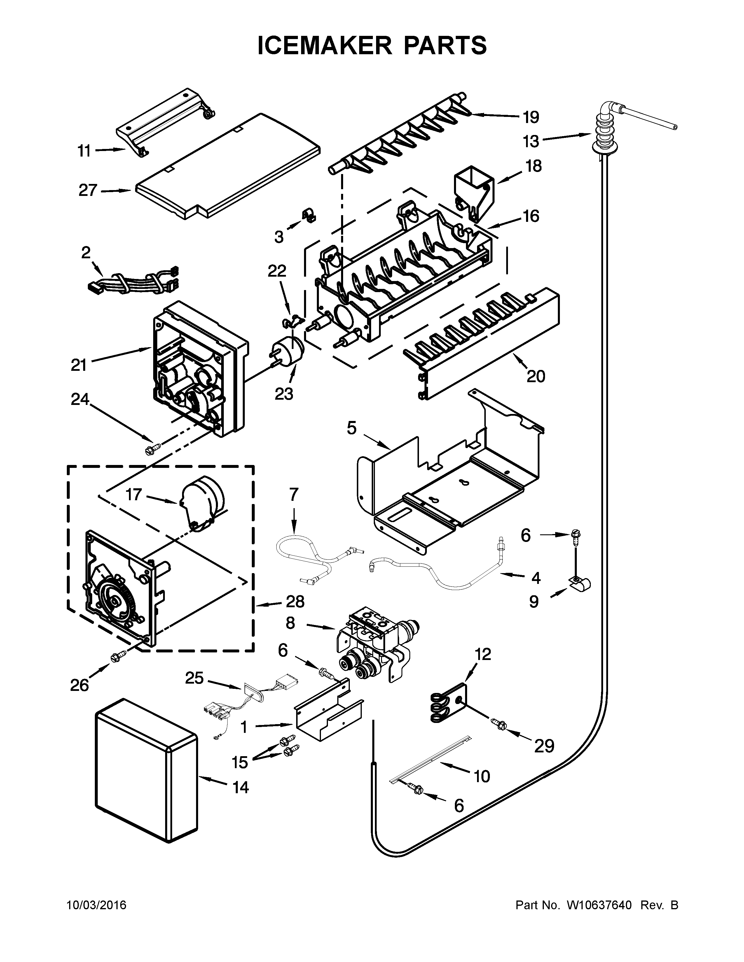 KitchenAid KSSC48QVS06 icemaker parts diagram