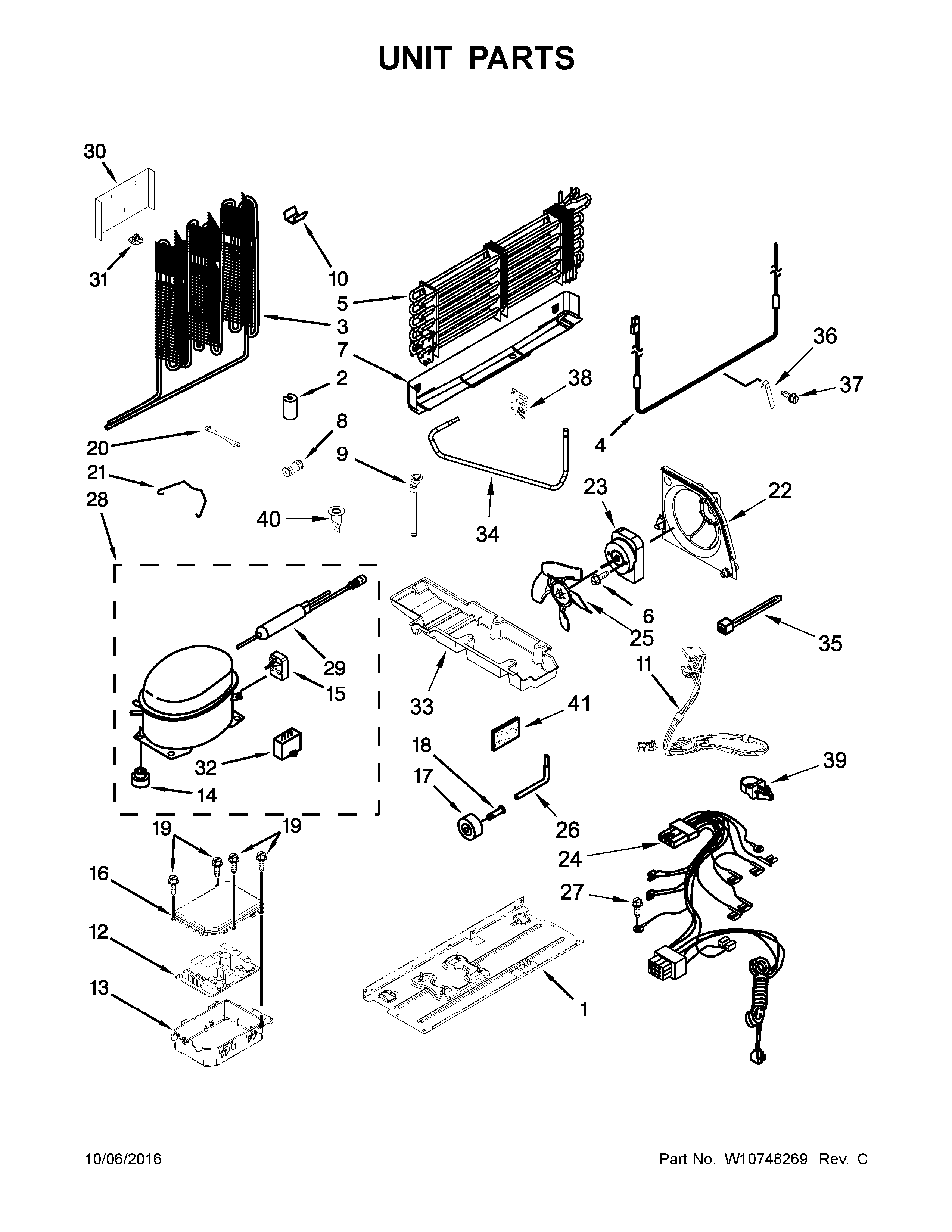 Whirlpool WRF560SEYW04 unit parts diagram