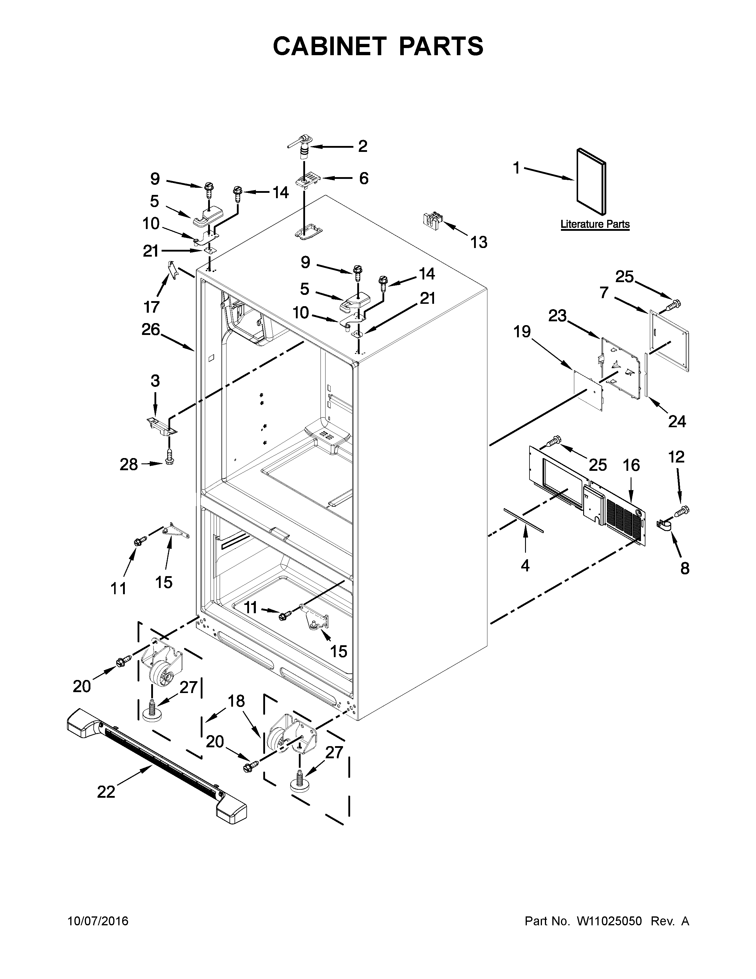 Maytag MFI2269FRZ02 cabinet parts diagram