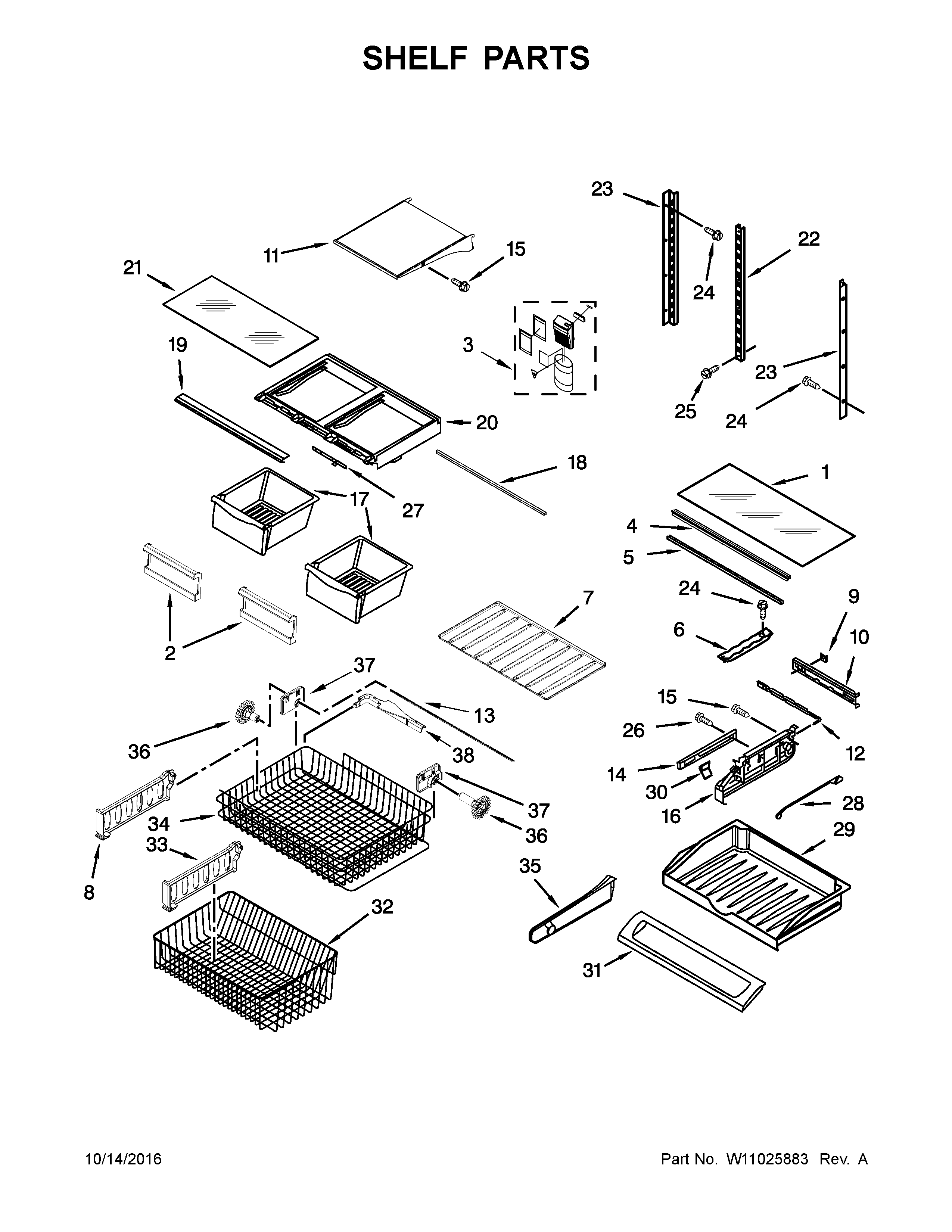 Maytag MFC2062FEZ01 shelf parts diagram