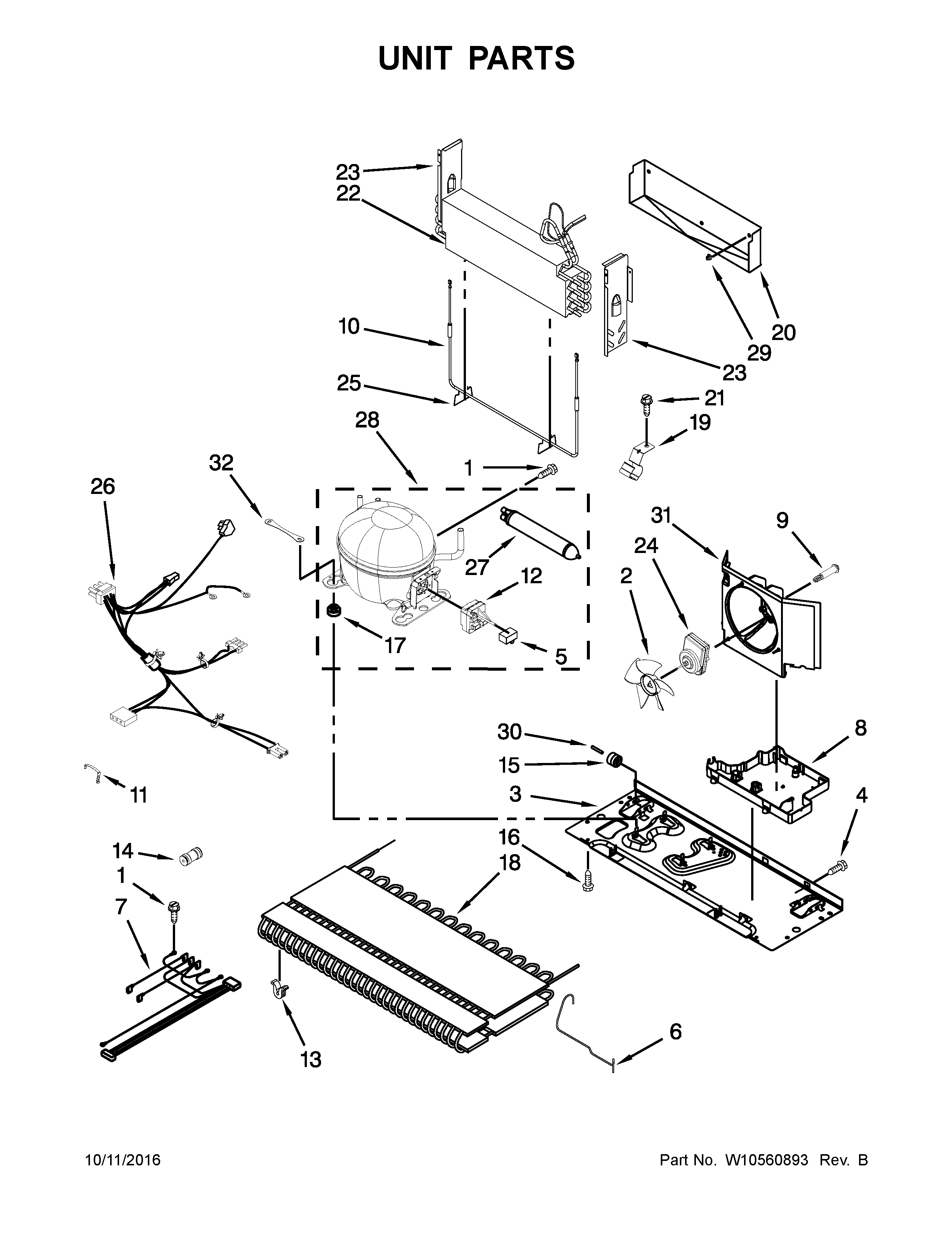 KitchenAid KFXS25RYMS5 unit parts diagram