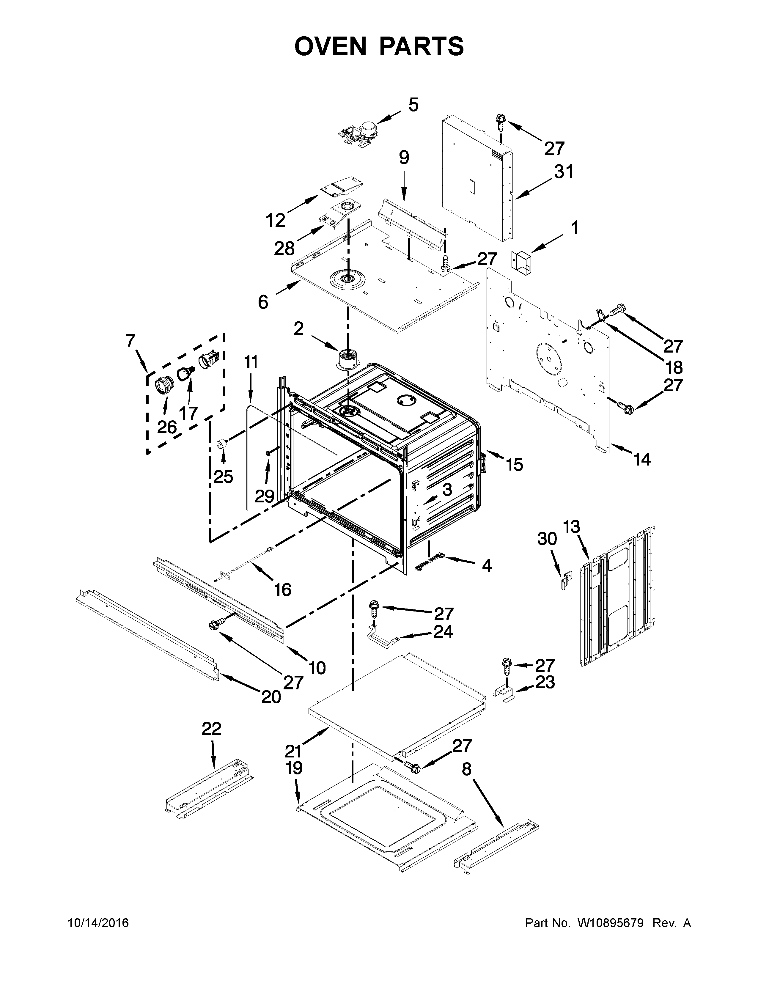 Whirlpool WOC95EC0AH04 oven parts diagram