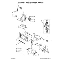 Whirlpool WOC54EC0AB04 cabinet and stirrer parts diagram