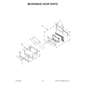Whirlpool WOC54EC0AB04 microwave door parts diagram