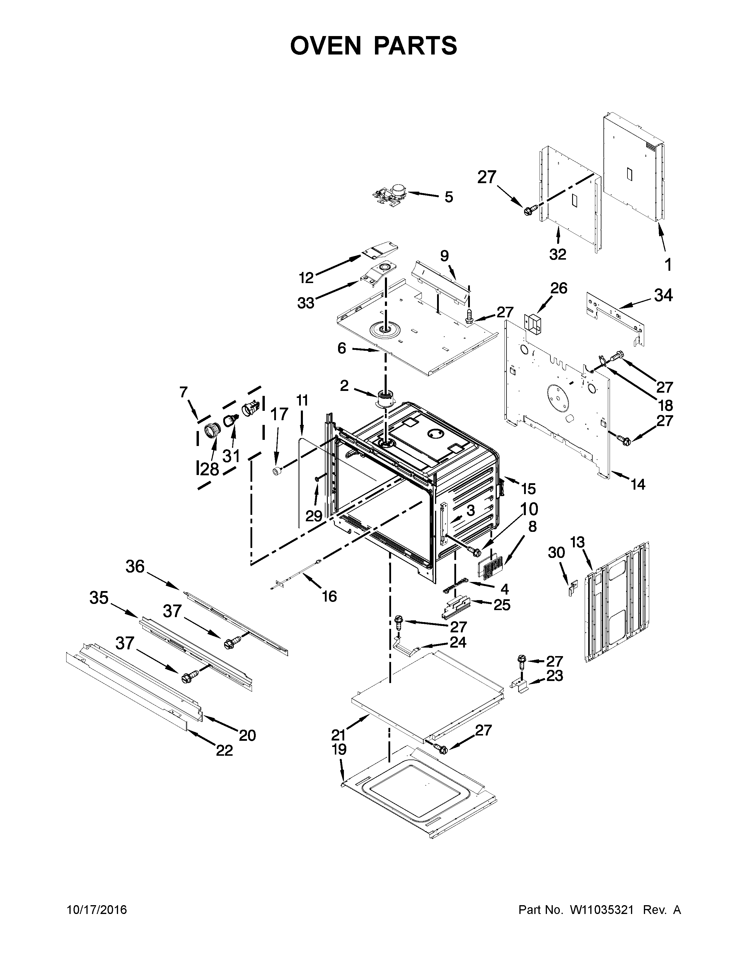 Whirlpool WOD51EC7AB05 oven parts diagram