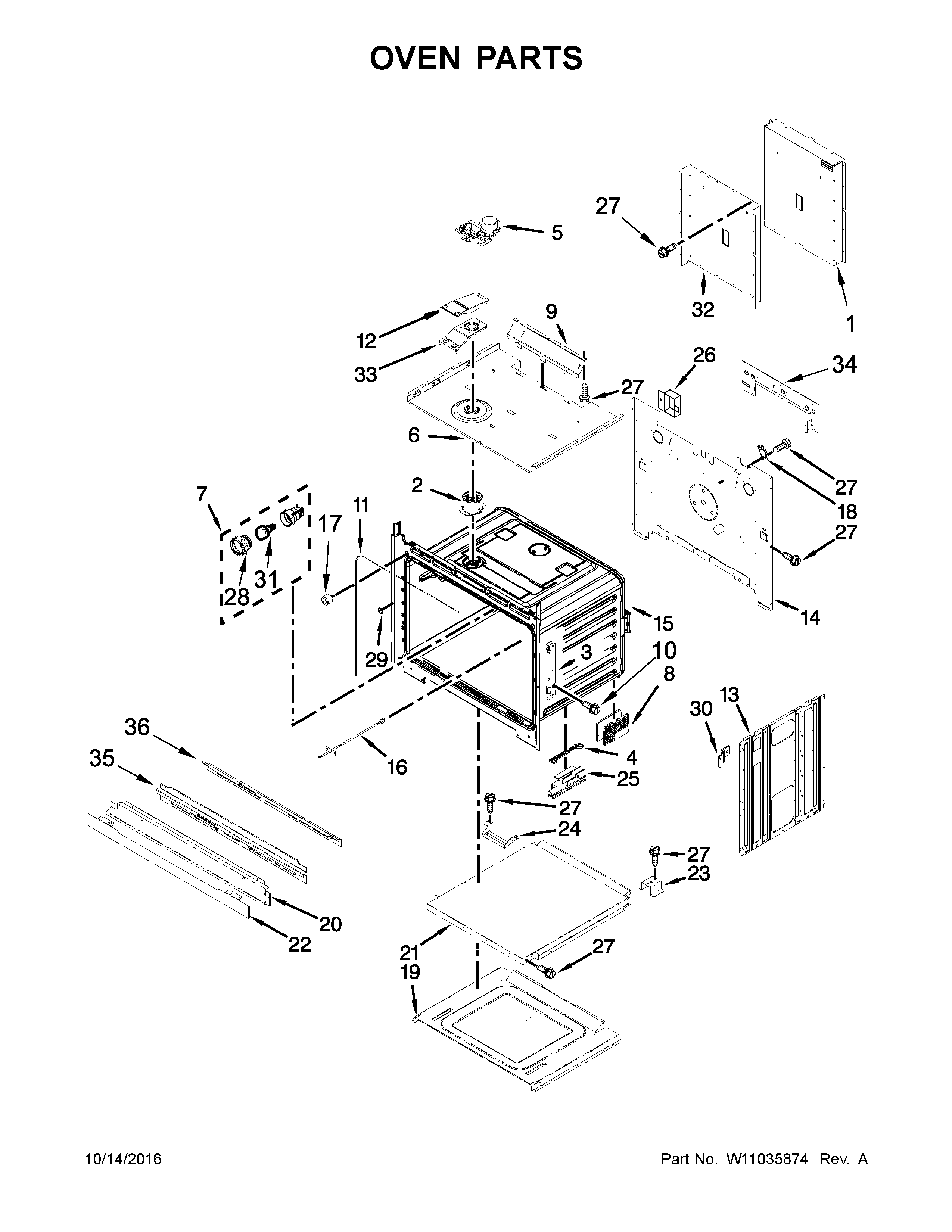 Whirlpool WOD93EC7AB05 oven parts diagram