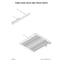 KitchenAid KDFE204ESS3 third level rack and track parts diagram