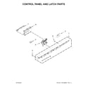KitchenAid KDTE104EBL3 control panel and latch parts diagram