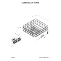 KitchenAid KDTE104EBL3 lower rack parts diagram