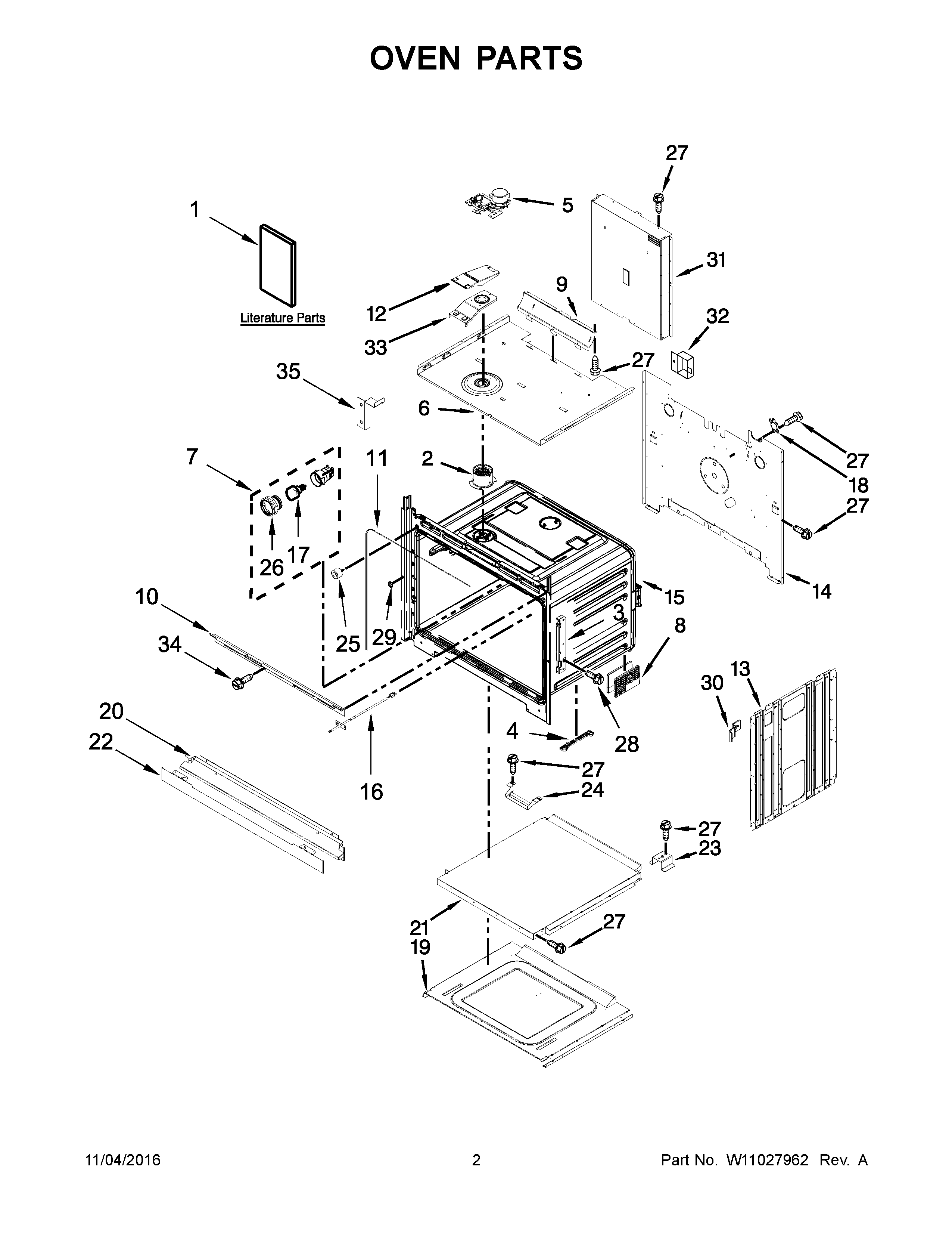 Amana AWO6317SFW01 oven parts diagram