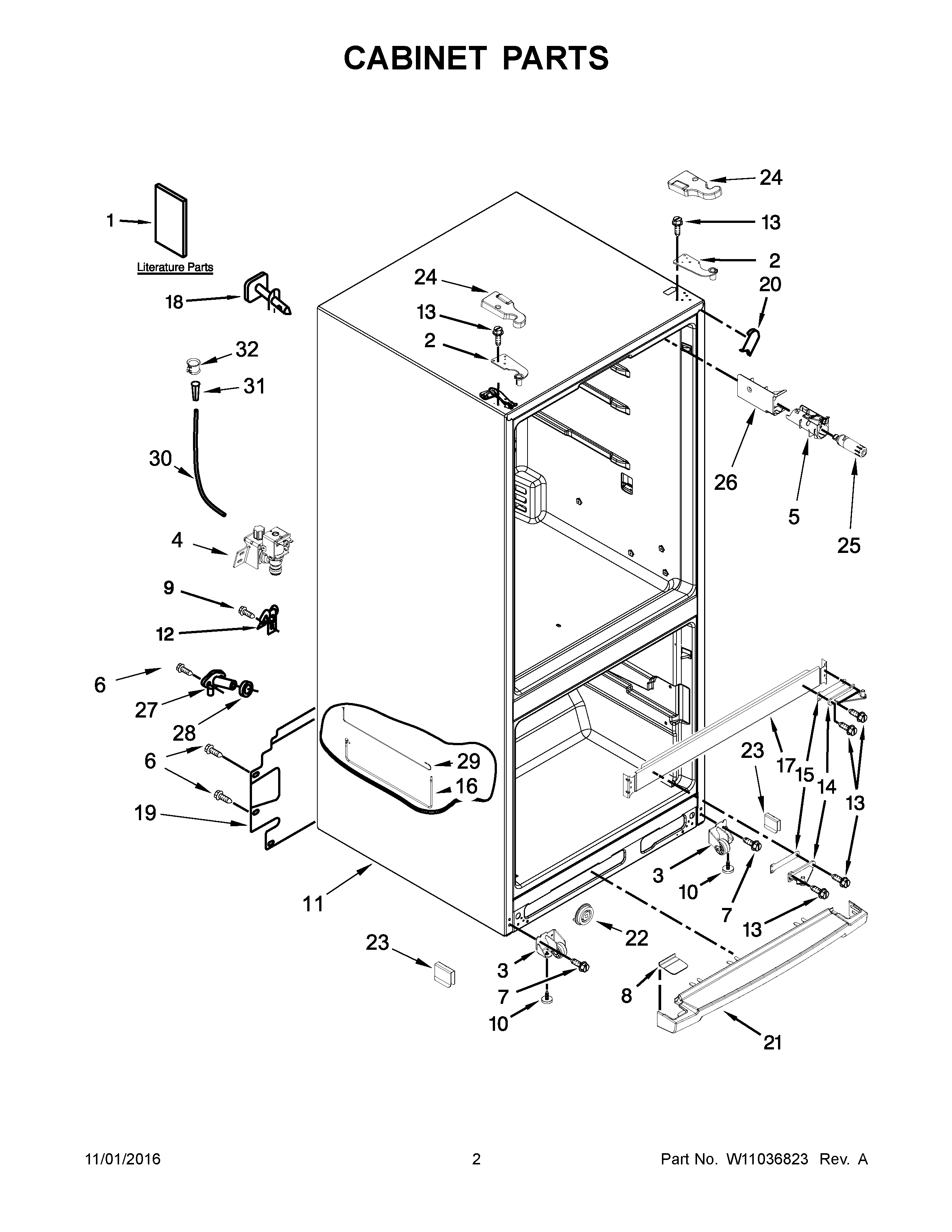 Maytag MFF2055FRW00 cabinet parts diagram