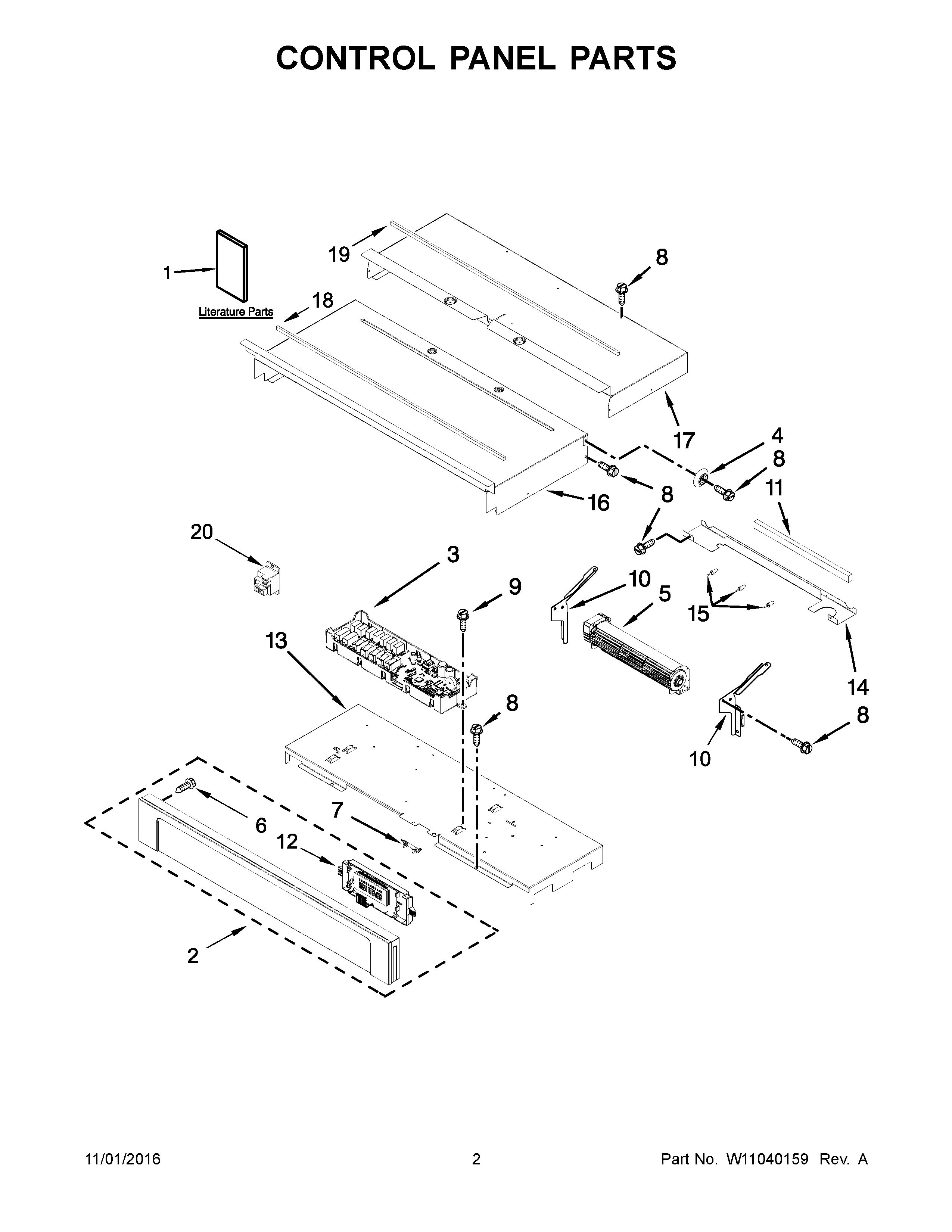 Maytag MEW9630FZ02 control panel parts diagram
