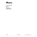 Amana AGC6540KFS00 cover sheet diagram