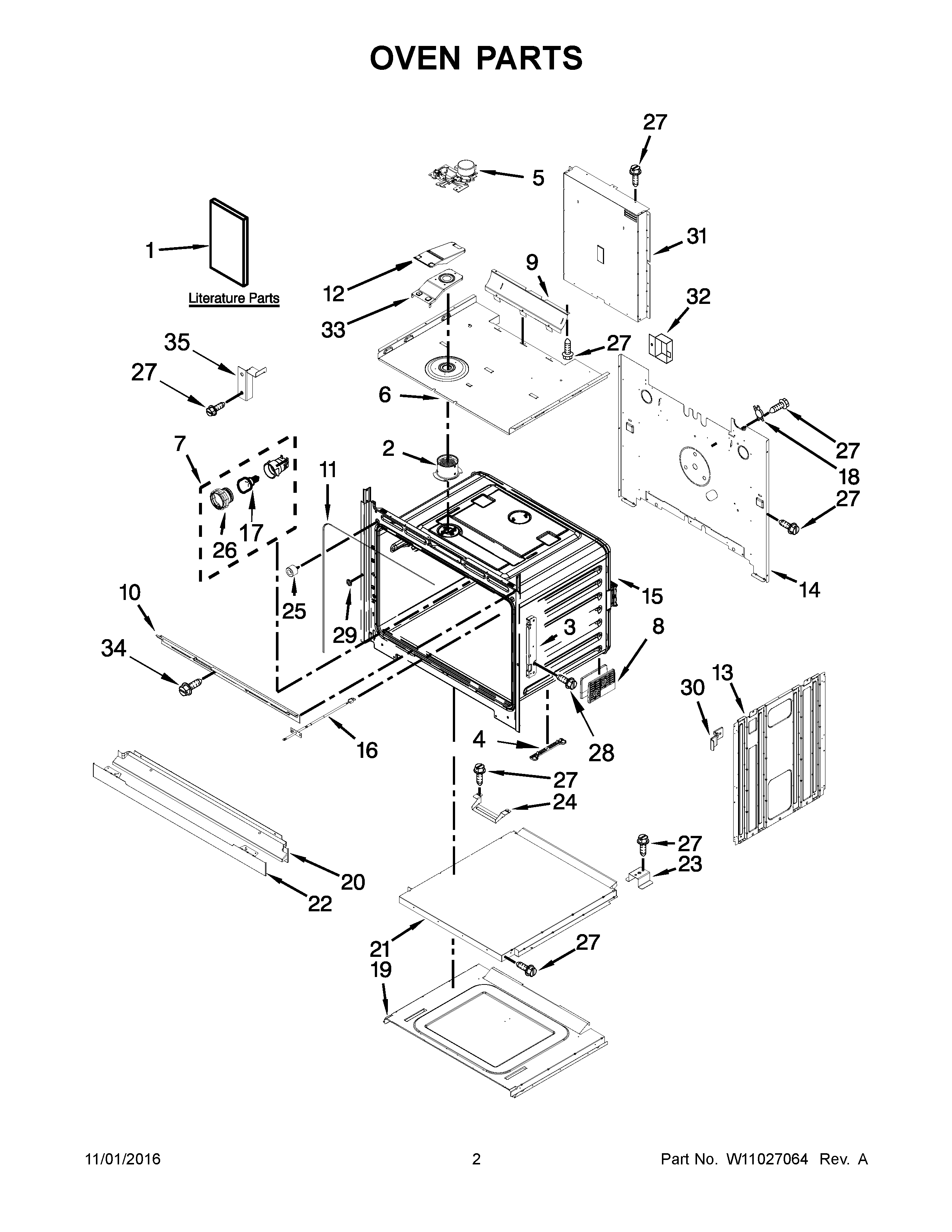 Whirlpool WOS51EC0AS04 oven parts diagram