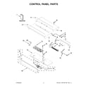 Whirlpool WOD93EC0AH05 control panel parts diagram