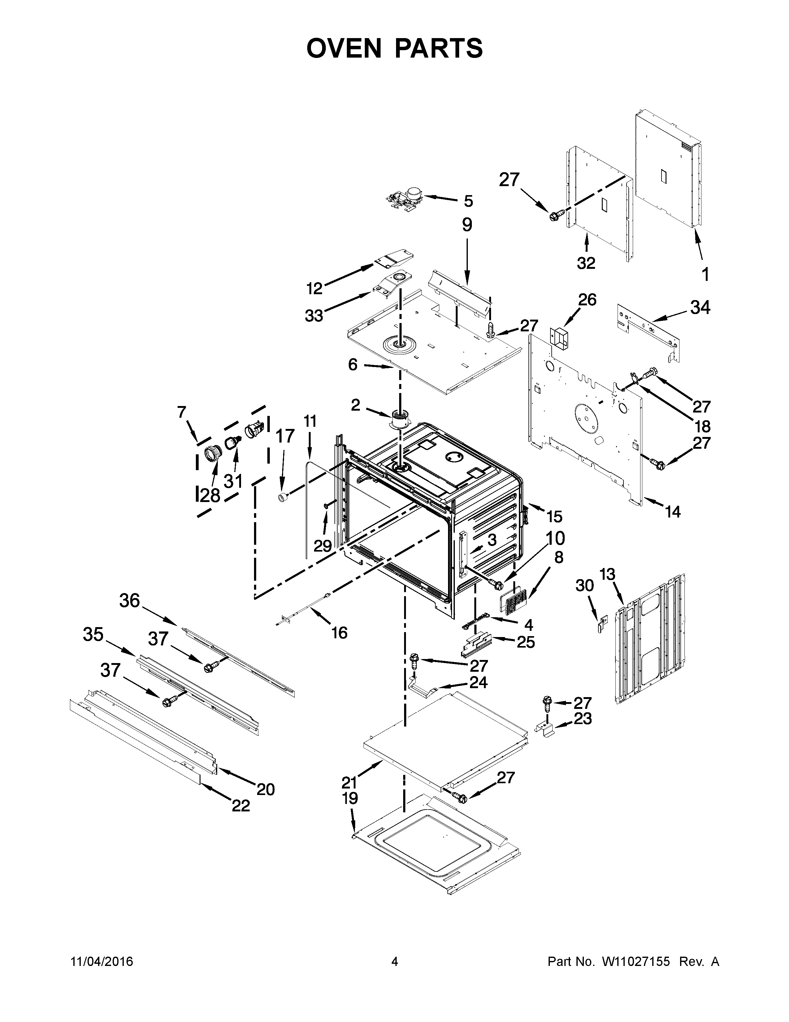 Whirlpool WOD93EC0AB05 oven parts diagram