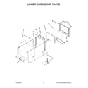 Whirlpool WOD93EC0AH05 lower oven door parts diagram